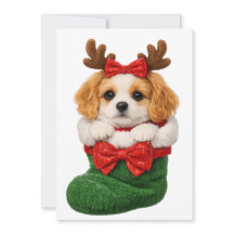 Cachorro de Navidad de punto de invierno