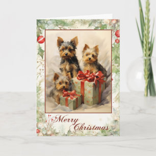 Cachorro de Navidad de Yorkshire Terrier Victorian
