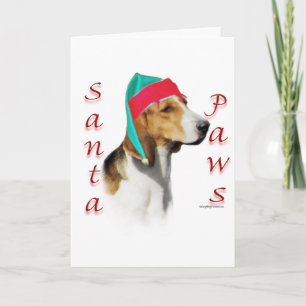 Cachorro de Navidad English Foxhound Santa Paws