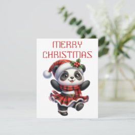 Cachorro de Panda Bailarín - Tarjeta de Navidad