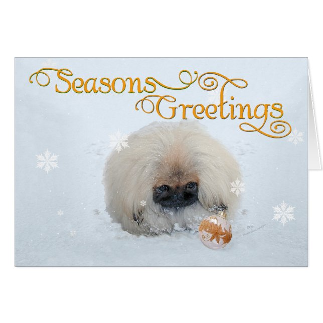 Cachorro de Pekín Primera Navidad (Anverso (Horizontal))
