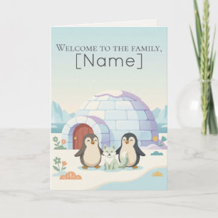 Cachorro de pingüino lindo Tarjeta personalizada