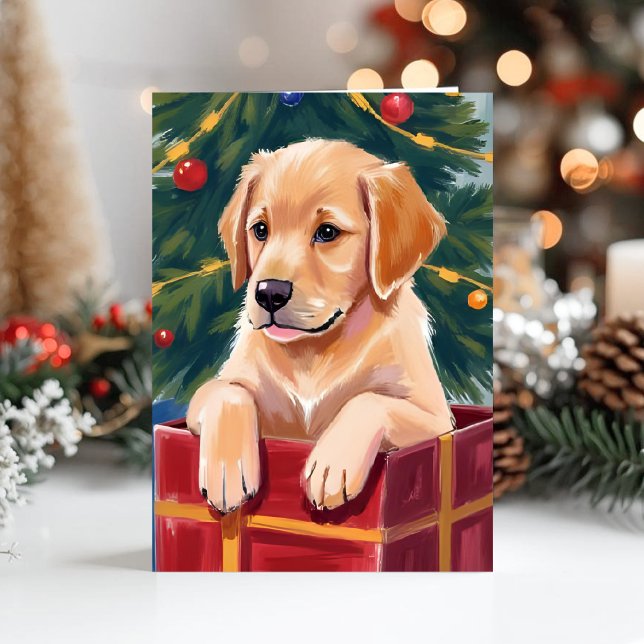 Cachorro de regalo Retriever Dorado de Navidad (Subido por el creador)