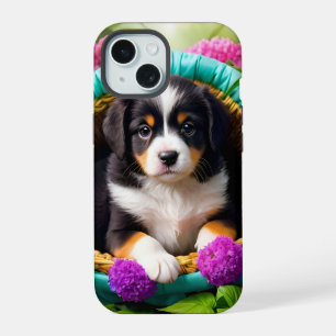 Cachorro en una canasta