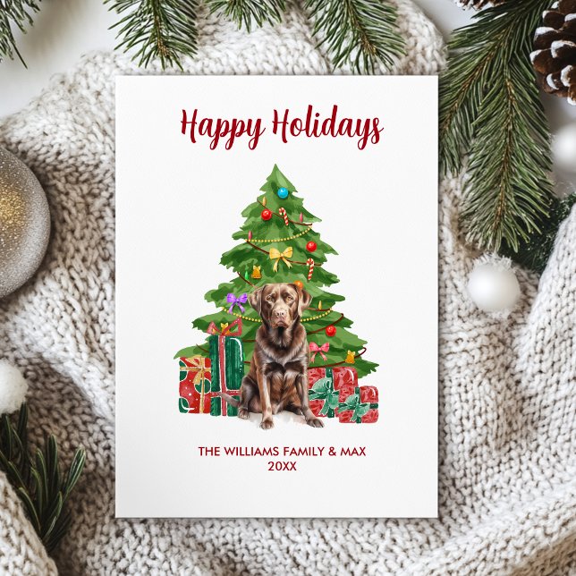 Cachorro Labrador de Chocolate Lindo Navidad Famil (Subido por el creador)