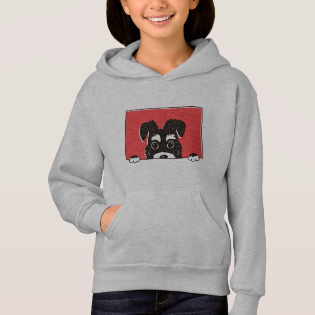 Cachorro Negro Adorable de Schnauzer Miniatura (Anverso)