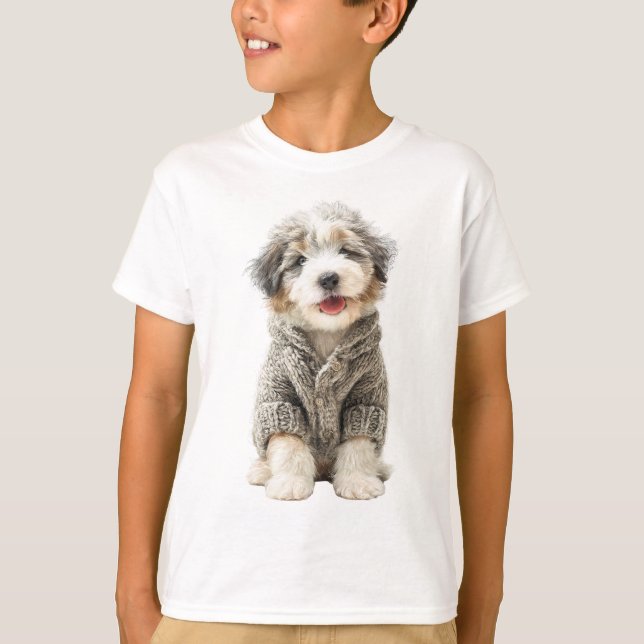 Cachorro Sonriente con Jersey Niños (Anverso)