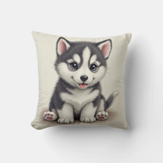 cachorro y almohada ósea (Baby Husky)