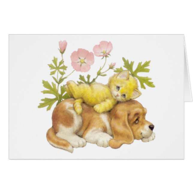 Cachorro y gatito (Anverso (Horizontal))