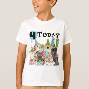 Cachorros 4º cumpleaños Camisetas y regalos