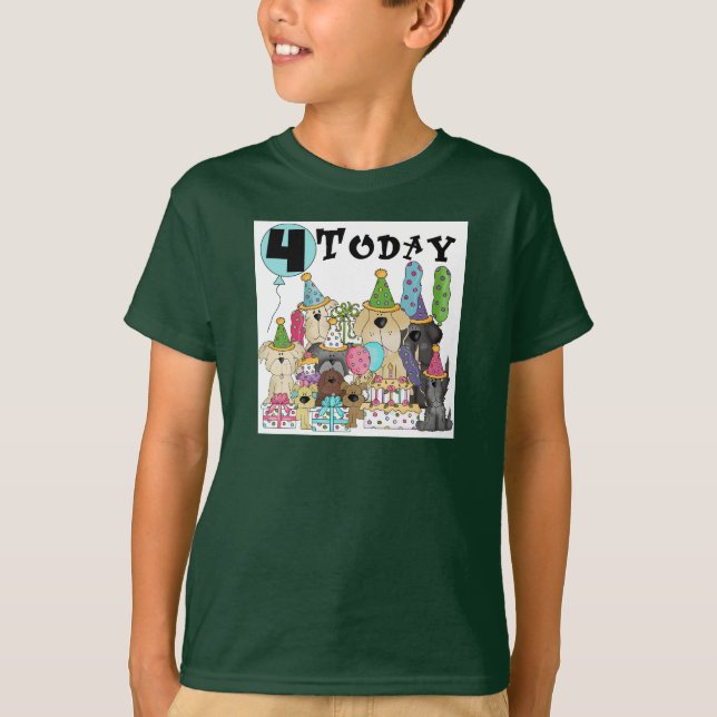 Cachorros 4º cumpleaños Camisetas y regalos (Anverso)