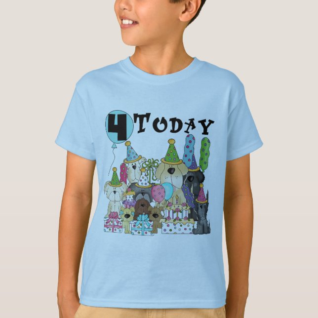 Cachorros 4º cumpleaños Camisetas y regalos (Anverso)