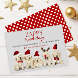 Cachorros adorables "Feliz navipawcua" Navidad
