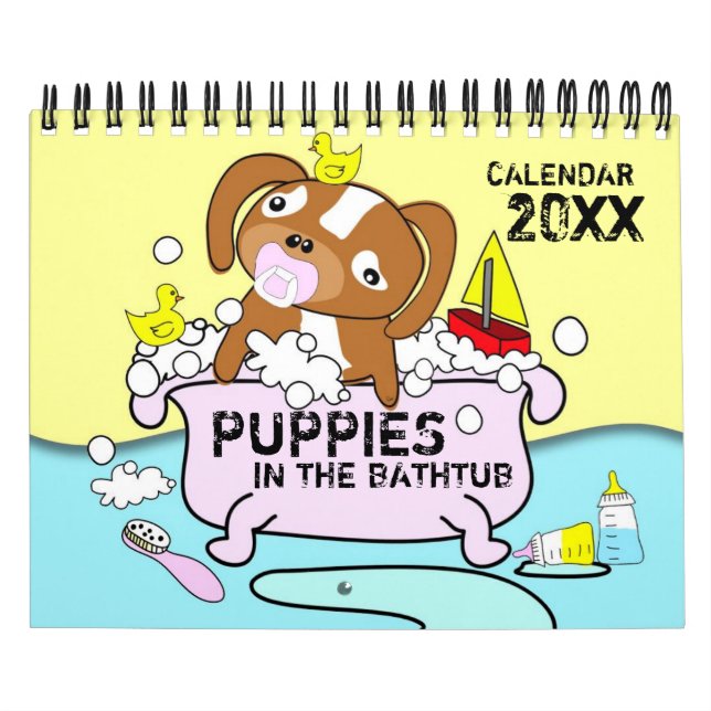 Cachorros En El Calendario De La Bañera (Tapa)