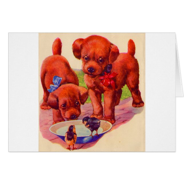 Cachorros y aves de los años 1930 (Anverso (Horizontal))