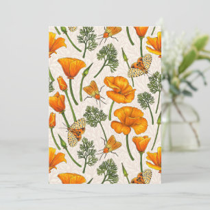 Cachorros y polillas de California en blanco roto 