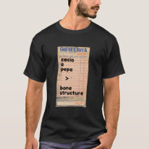 Cacio E Pepe > Camiseta con estructura ósea
