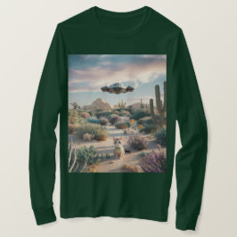 Cacti del desierto del OVNI Flores Camiseta