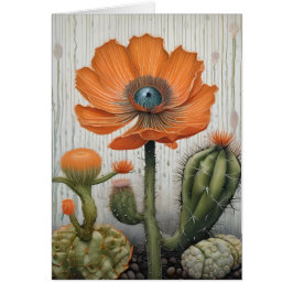 Cactus and Poppy With an Eyeball Todas las ocasion
