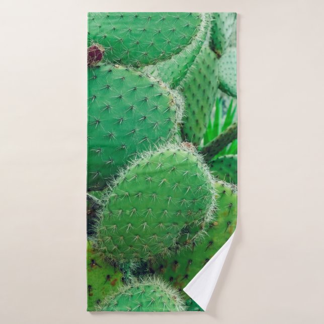 Cactus, cactus de pera espinosa, espinas de cactus (Toalla de baño)