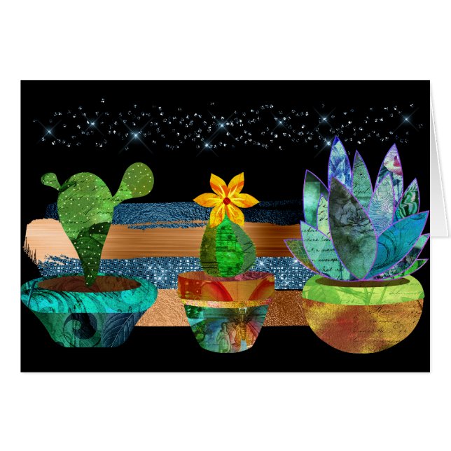 Cactus coloridos y suculentos (Anverso (Horizontal))