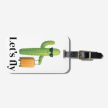 Cactus con etiqueta maleta