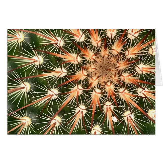 Cactus con tarjeta de saludo Starburst Spines (Anverso (Horizontal))