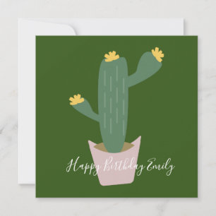 Cactus Cupcake Ilustracion Cumpleaños
