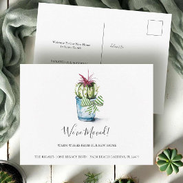 Cactus de acuarela de tarjetas de Invitación móvil