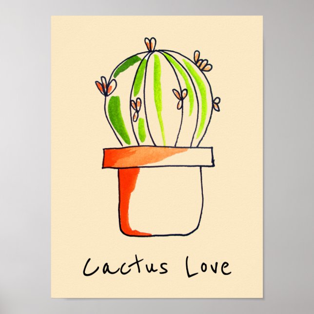 Cactus de México arte de ilustracion lindo (Frente)