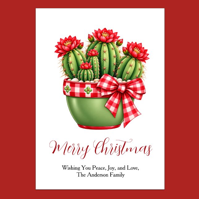 Cactus de Navidad (Christmas Cactus Holiday Card)