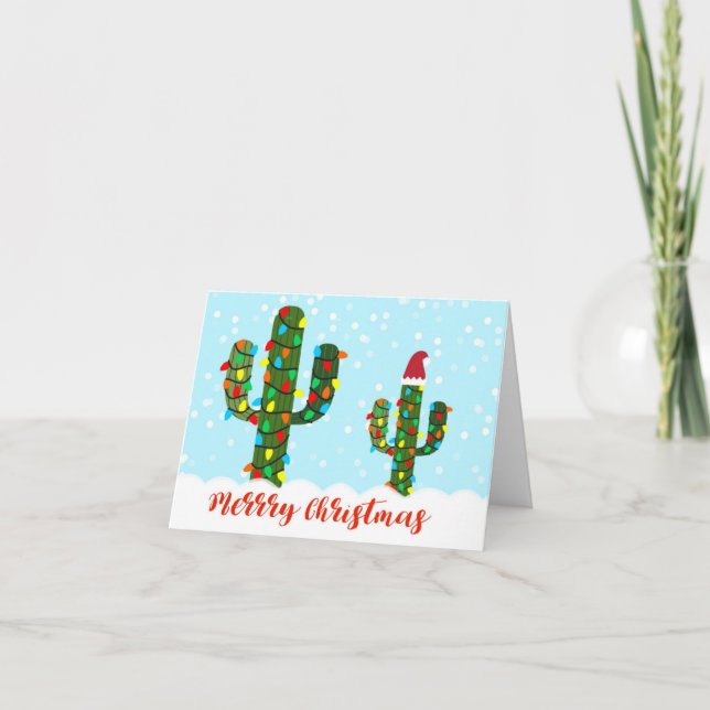 Cactus de Navidad, Tarjeta de Navidad de Cactus De (Anverso)