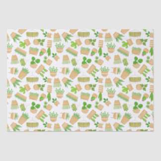 Cactus de plantas de la casa sobre papel de tejido