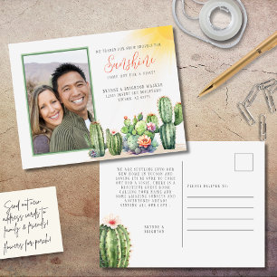 Cactus del desierto que movíamos la nieve a postal