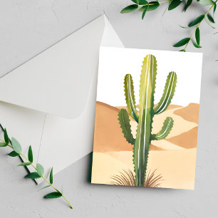 Cactus del Desierto   Tarjeta de Cactus Verdes Acu