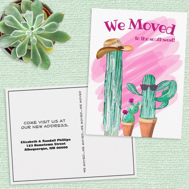 Cactus divertidos nos mudamos de Invitación suroes (Subido por el creador)