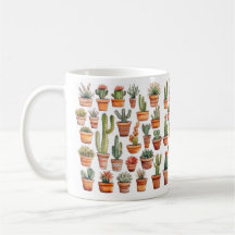 Cactus en tazas acuáticas