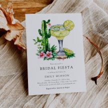 Cactus Fiesta Margarita Bridal Shower Invitación