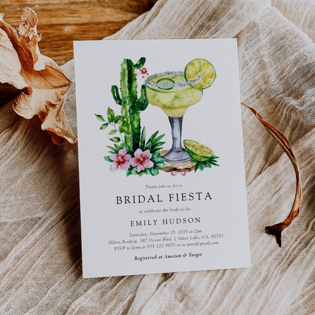Cactus Fiesta Margarita Bridal Shower Invitación (Subido por el creador)
