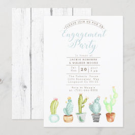 Cactus Garden | Invitación de la fiesta de comprom