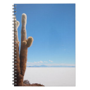 Cactus gigante en el cuaderno de Salar de Uyuni