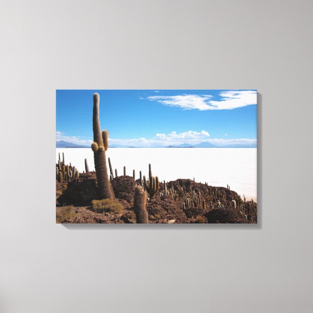Cactus gigante en el lienzo del Salar de Uyuni (Anverso)