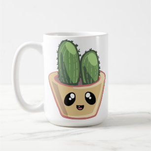 Cactus Kawai Verde Suculento Acuarela Taza De Café