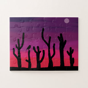 Cactus/Owl del Puzzle Saguaro Sunset