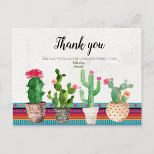 Cactus Parejas Ducha Gracias tarjeta