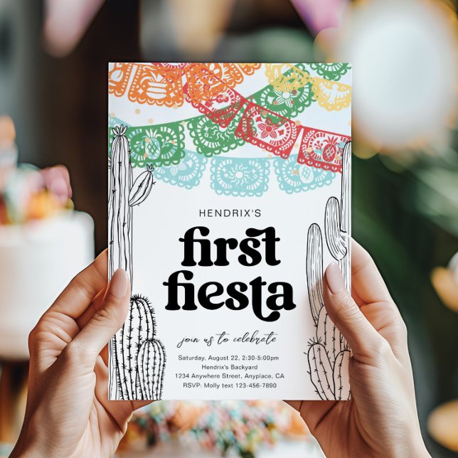 Cactus Primera Invitación a Cumpleaños Fiesta (Subido por el creador)