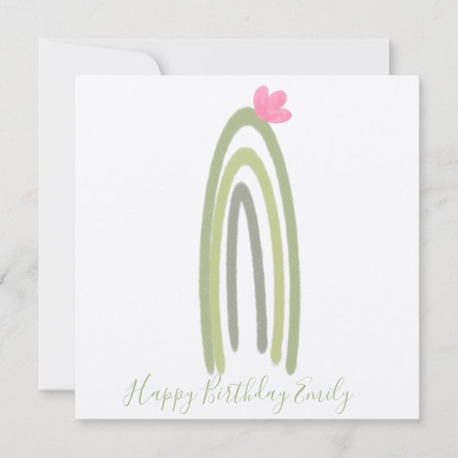 Cactus Rainbow Ilustracion Earthy (Anverso)