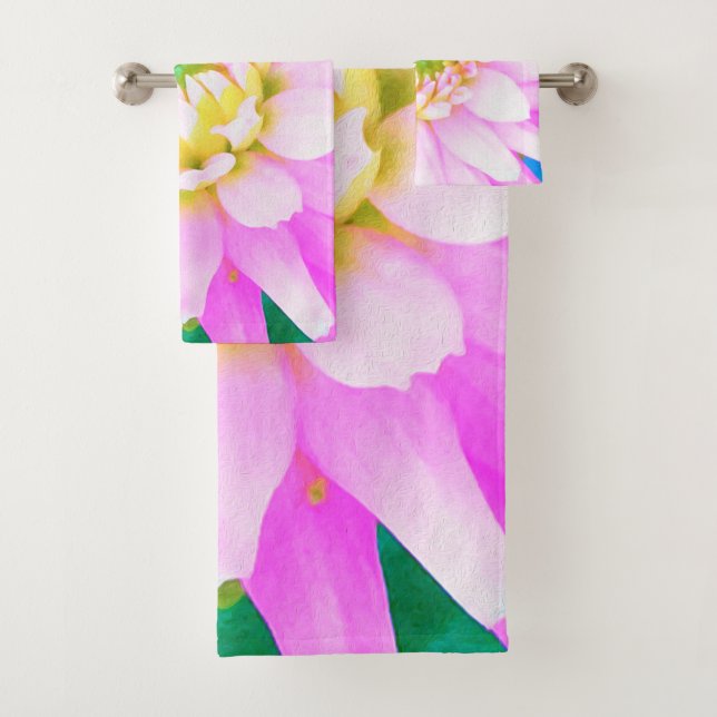 Cactus rosados, blancos y amarillos Dahlia Macro (In situ)