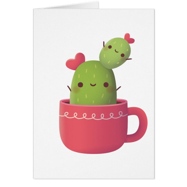 Cactus, saludo Día de San Valentín (Frente)