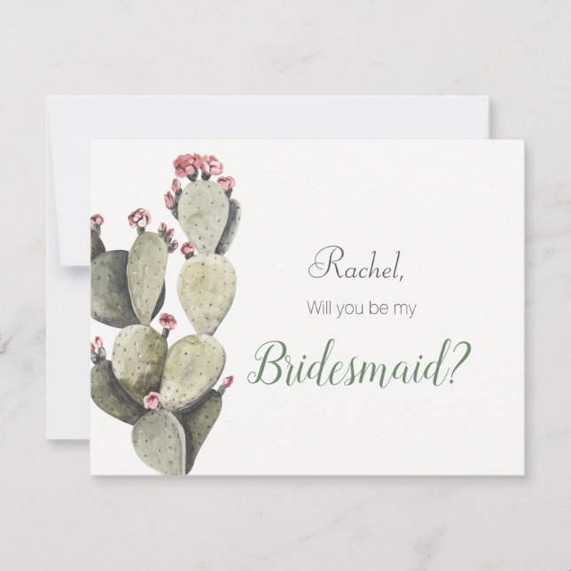 Cactus Serás Mi Tarjeta De Novia (Anverso)
